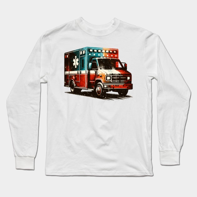 Ambulance Long Sleeve T-Shirt by Vehicles-Art